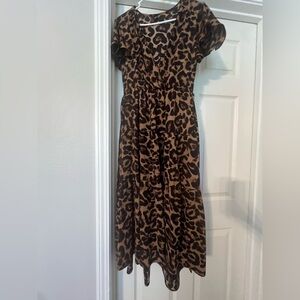 Leopard Print Maxi Dress